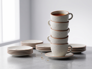 Rustic Speckled Cup & Saucer Set