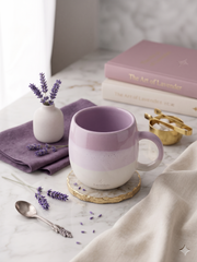 Lavender Ombre Belly Ceramic Mug