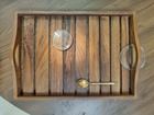 Premium Handcrafted Sheesham Wood Nesting Tray Set – Set of 3 Trays with Handles