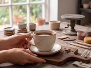 Rustic Speckled Cup & Saucer Set