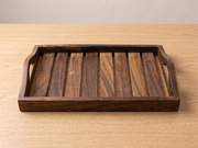 Premium Handcrafted Sheesham Wood Nesting Tray Set – Set of 3 Trays with Handles