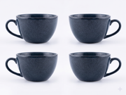 Midnight Indigo Mottled Ceramic Barista Cup