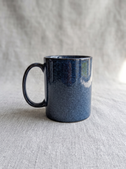 Indigo Reactive Glaze Cylindrical Coffee Mug