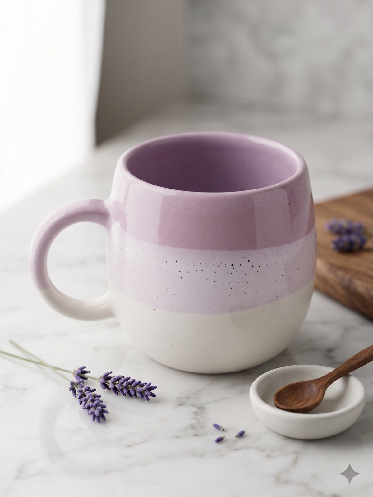 Lavender Ombre Belly Ceramic Mug