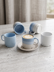Sky Ombre Ribbed Stackable Mug