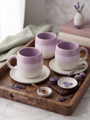 Lavender Ombre Belly Ceramic Mug