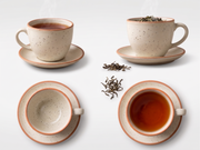 Rustic Speckled Cup & Saucer Set