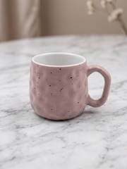 Dimpled Pink Ceramic Tea Cup