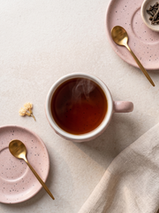 Dimpled Pink Ceramic Tea Cup