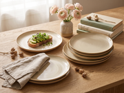 Scandi Oatmeal Minimalist Dinner Plate