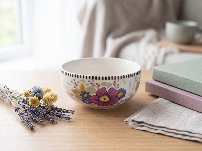 Meadow Bloom Floral Breakfast Bowl