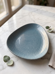 Ocean Pebble Asymmetric Ceramic Platter