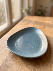 Ocean Pebble Asymmetric Ceramic Platter