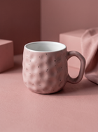 Dimpled Pink Ceramic Tea Cup