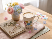 Pastel Wildflower Ceramic Coffee Mug