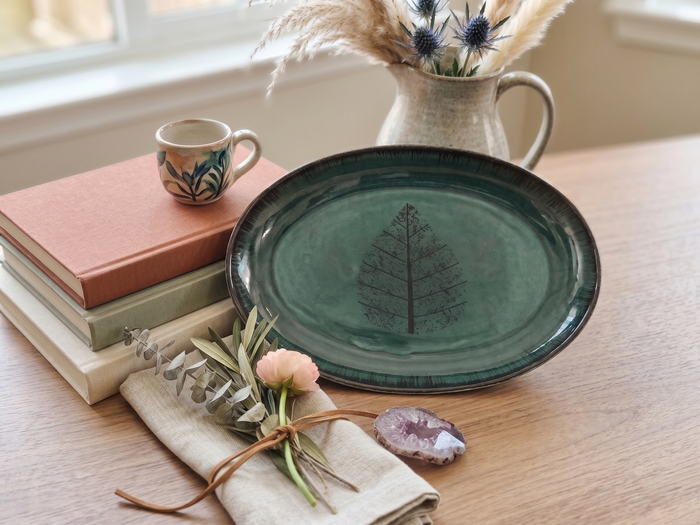 Emerald Forest Botanical Oval Platter
