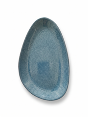 Ocean Pebble Asymmetric Ceramic Platter