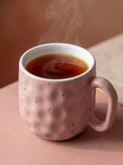 Dimpled Pink Ceramic Tea Cup